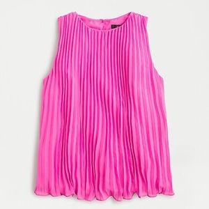 J. Crew Sleeveless Pleated Georgette Blouse
